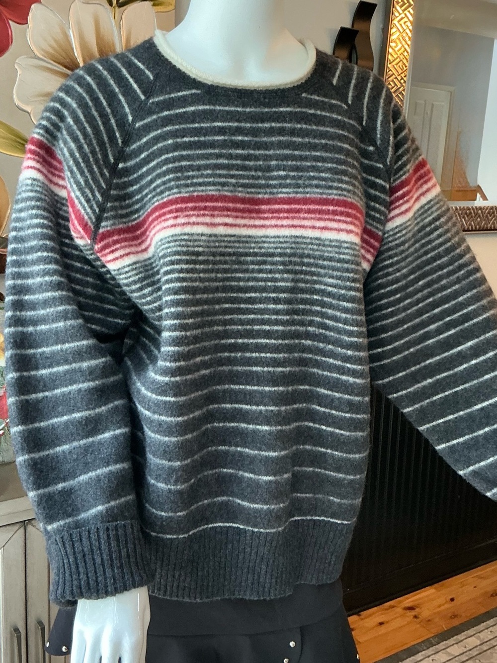 Timberland Wool Blend Womans Size MED Preppy Boho Festival Relaxed Fit Sweater - Picture 5 of 14